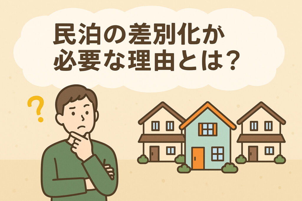 民泊の差別化が必要な理由とは?